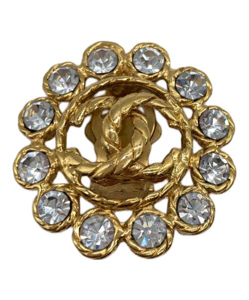 CHANEL（シャネル）CHANEL (シャネル) ココマークラインストーンイヤリング ゴールドの古着・服飾アイテム