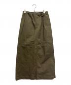 ourhomeアワホーム）の古着「コットンタイトスカート」｜ブラウン