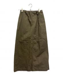 ourhome（アワホーム）の古着「コットンタイトスカート」｜ブラウン