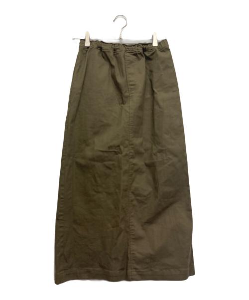 ourhome（アワホーム）OURHOME (アワホーム) コットンタイトスカート ブラウン サイズ:FREEの古着・服飾アイテム