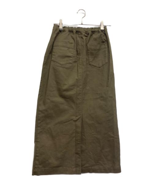 ourhome（アワホーム）OURHOME (アワホーム) コットンタイトスカート ブラウン サイズ:FREEの古着・服飾アイテム