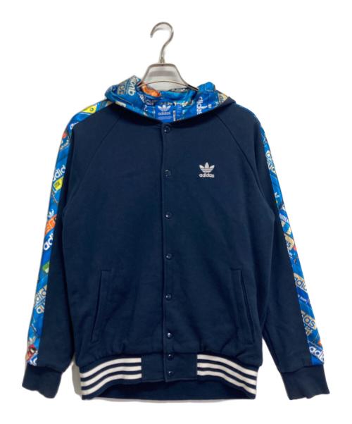 adidas Originals（アディダスオリジナル）adidas originals (アディダスオリジナル) フーデット スタジアム オリジナルス ネイビー サイズ:Lの古着・服飾アイテム