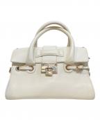 JIMMY CHOOジミーチュウ）の古着「2WAYハンドバッグ」｜ホワイト