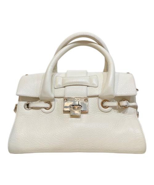 JIMMY CHOO（ジミーチュウ）JIMMY CHOO (ジミーチュウ) 2WAYハンドバッグ ホワイトの古着・服飾アイテム