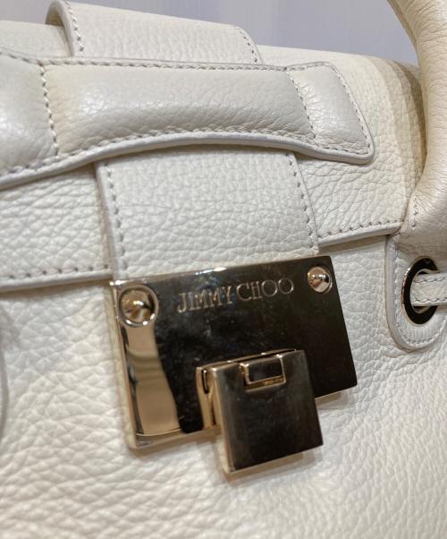 JIMMY CHOO（ジミーチュウ）JIMMY CHOO (ジミーチュウ) 2WAYハンドバッグ ホワイトの古着・服飾アイテム