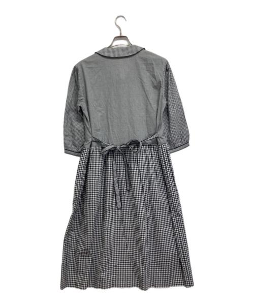 PINK HOUSE（ピンクハウス）PINK HOUSE (ピンクハウス) ギンガムパッチワークワンピース グレー サイズ:-の古着・服飾アイテム