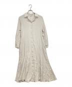 CLANEクラネ）の古着「長袖ワンピース」｜ベージュ