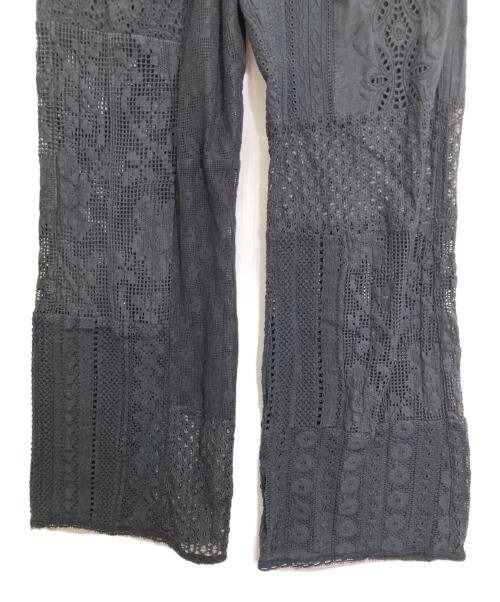 TODAYFUL（トゥデイフル）TODAYFUL (トゥデイフル) パッチワークレースパンツ ブラック サイズ:36の古着・服飾アイテム
