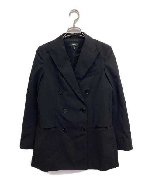 theory（セオリー）theory (セオリー) ダブルジャケット ブラック サイズ:SIZE 2の古着・服飾アイテム