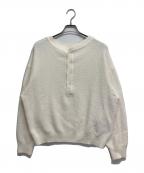 FRAMeWORKフレームワーク）の古着「鹿の子2WAYヘンリーニット」｜ホワイト