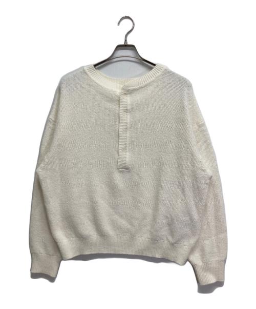 FRAMeWORK（フレームワーク）FRAMeWORK (フレームワーク) 鹿の子2WAYヘンリーニット ホワイト サイズ:記載なしの古着・服飾アイテム