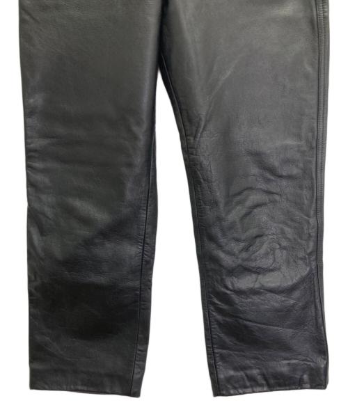 HORN WORKS（ホーンワークス）HORN WORKS (ホーンワークス) レザーパンツ ブラック サイズ:記載なしの古着・服飾アイテム
