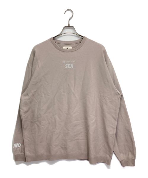 Snow peak（スノーピーク）snow peak (スノーピーク) WIND AND SEA (ウィンダンシー) CO/PE Dry L/S Tshirt ブラウン サイズ:XLの古着・服飾アイテム