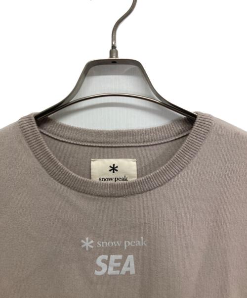 Snow peak（スノーピーク）snow peak (スノーピーク) WIND AND SEA (ウィンダンシー) CO/PE Dry L/S Tshirt ブラウン サイズ:XLの古着・服飾アイテム