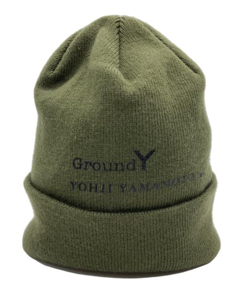 GROUND Y（グラウンドワイ）GROUND Y (グラウンドワイ) ニットキャップ グリーンの古着・服飾アイテム