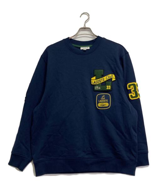 LACOSTE（ラコステ）LACOSTE (ラコステ) ヘリテージワッペンクルーネックスウェット ネイビー サイズ:Mの古着・服飾アイテム