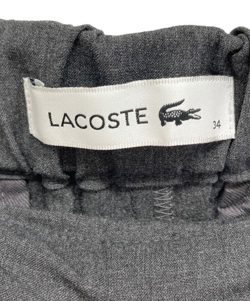 LACOSTE（ラコステ）LACOSTE (ラコステ) イージーリラックスワイドパンツ グレー サイズ:34の古着・服飾アイテム