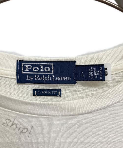 POLO RALPH LAUREN（ポロ・ラルフローレン）POLO RALPH LAUREN (ポロ・ラルフローレン) デザインtシャツ ホワイト サイズ:Lの古着・服飾アイテム