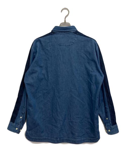 LACOSTE（ラコステ）LACOSTE (ラコステ) バイアスカットデニムシャツ インディゴ サイズ:Mの古着・服飾アイテム