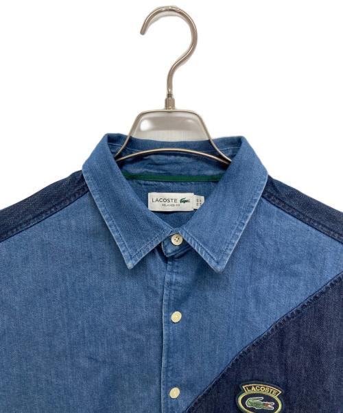 LACOSTE（ラコステ）LACOSTE (ラコステ) バイアスカットデニムシャツ インディゴ サイズ:Mの古着・服飾アイテム