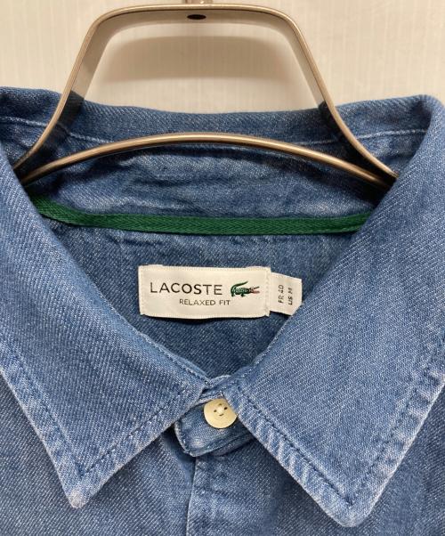 LACOSTE（ラコステ）LACOSTE (ラコステ) バイアスカットデニムシャツ インディゴ サイズ:Mの古着・服飾アイテム