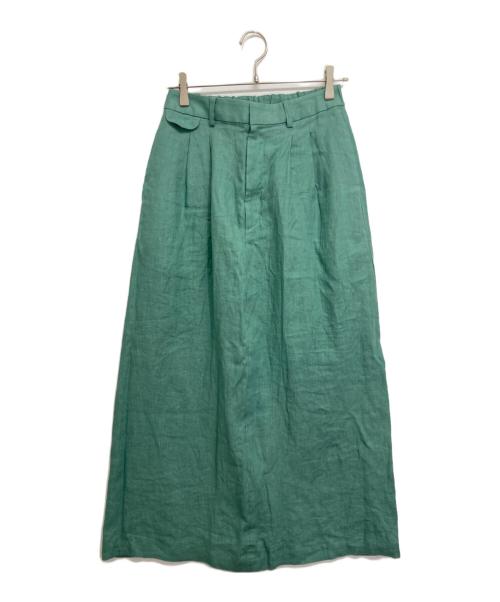 ticca（ティッカ）TICCA (ティッカ) リネンタックスカート グリーン サイズ:Fの古着・服飾アイテム