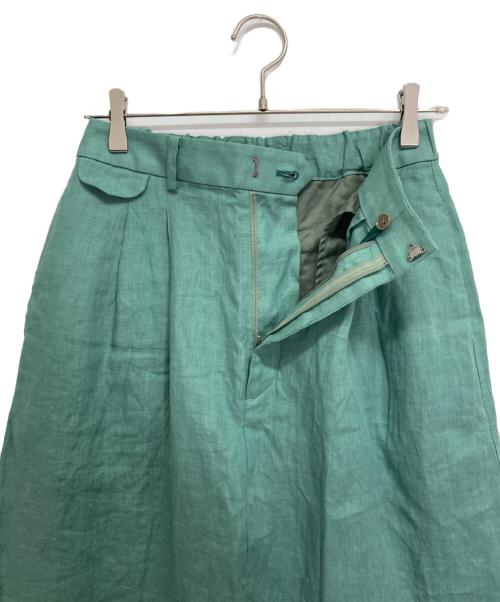 ticca（ティッカ）TICCA (ティッカ) リネンタックスカート グリーン サイズ:Fの古着・服飾アイテム