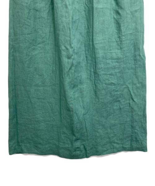 ticca（ティッカ）TICCA (ティッカ) リネンタックスカート グリーン サイズ:Fの古着・服飾アイテム