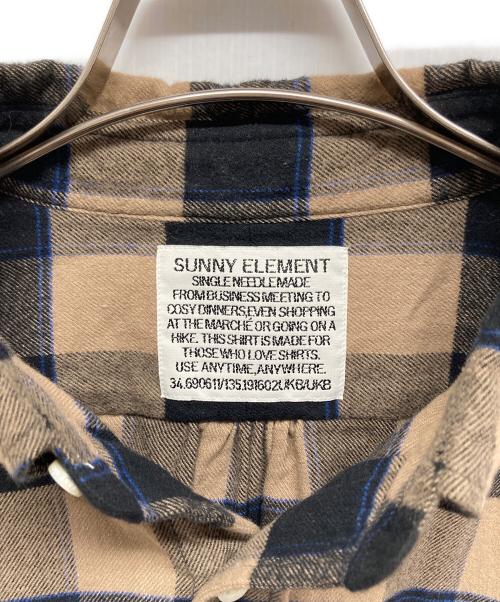 SUNNY ELEMENT（サニーエレメント）SUNNY ELEMENT (サニーエレメント) チェックシャツ ブラウン サイズ:Mの古着・服飾アイテム