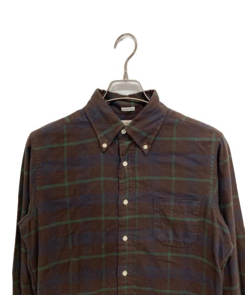 INDIVIDUALIZED SHIRTS（インディビジュアライズドシャツ）INDIVIDUALIZED SHIRTS (インディビジュアライズドシャツ) チェックシャツ ブラウン サイズ:15-32の古着・服飾アイテム