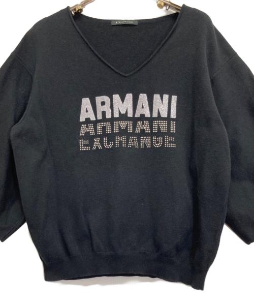 ARMANI EXCHANGE（アルマーニ エクスチェンジ）ARMANI EXCHANGE (アルマーニ エクスチェンジ) 半袖スウェット ブラック サイズ:Mの古着・服飾アイテム