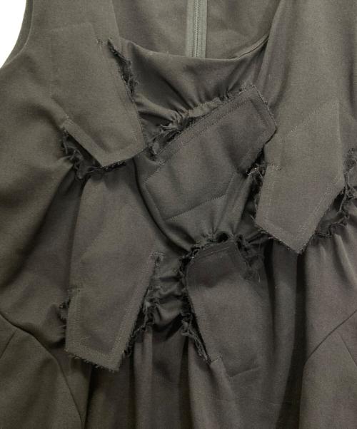 COMME des GARCONS（コムデギャルソン）COMME des GARCONS (コムデギャルソン) ウールギャバノースリーブワンピース ブラック サイズ:Sの古着・服飾アイテム