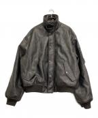 ZARAザラ）の古着「フェイクレザージャケット」｜ブラウン