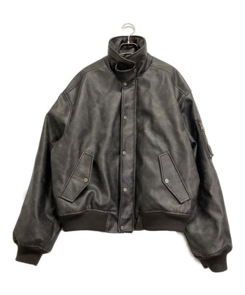 ZARA（ザラ）ZARA (ザラ) フェイクレザージャケット ブラウン サイズ:Lの古着・服飾アイテム