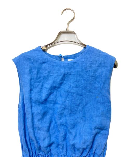 BLUEBIRD BOULEVARD（ブルーバードブルバード）BLUEBIRD BOULEVARD (ブルーバードブルバード) リネンワンピース ブルー サイズ:Sの古着・服飾アイテム