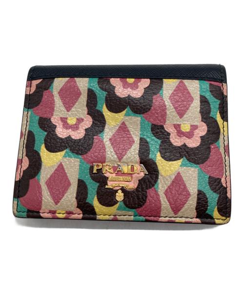 PRADA（プラダ）PRADA (プラダ) 2つ折り財布 マルチカラーの古着・服飾アイテム