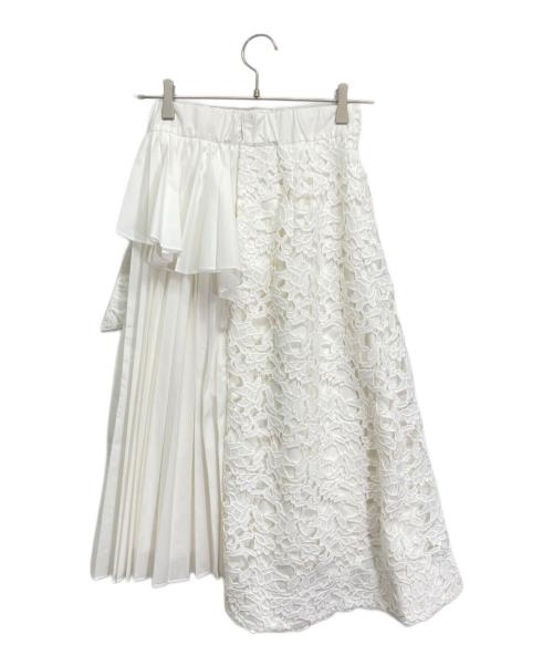 Adonisis（アドニシス）Adonisis (アドニシス) 切替スカーt ホワイト サイズ:36の古着・服飾アイテム