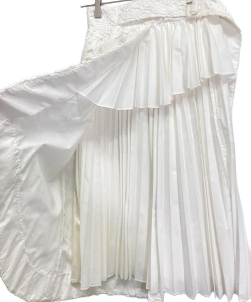 Adonisis（アドニシス）Adonisis (アドニシス) 切替スカーt ホワイト サイズ:36の古着・服飾アイテム