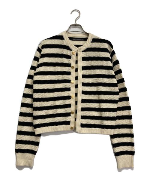 TSURU by MARIKO OIKAWA（ツルバイマリコオイカワ）Tsuru by Mariko Oikawa (ツルバイマリコオイカワ) ボーダーカーディガン ホワイト サイズ:Fの古着・服飾アイテム