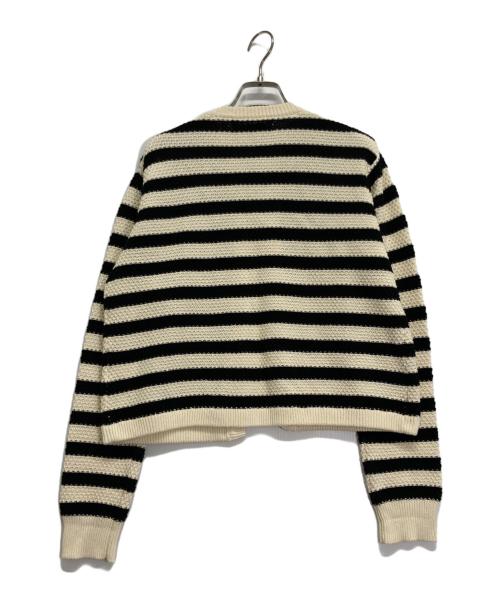 TSURU by MARIKO OIKAWA（ツルバイマリコオイカワ）Tsuru by Mariko Oikawa (ツルバイマリコオイカワ) ボーダーカーディガン ホワイト サイズ:Fの古着・服飾アイテム