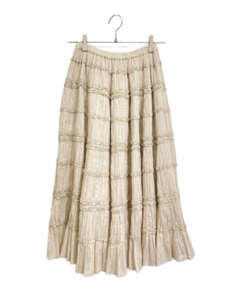 pheeta（フィータ）pheeta (フィータ) ティアードロングスカート ベージュ サイズ:ーの古着・服飾アイテム