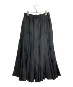 mizuiro-indミズイロインド）の古着「リネンスカート」｜ブラック