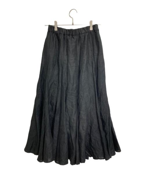 mizuiro-ind（ミズイロインド）mizuiro-ind (ミズイロインド) リネンスカート ブラック サイズ:ーの古着・服飾アイテム