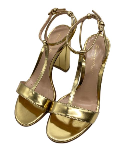 Gianvito Rossi（ジャンヴィト ロッシ）Gianvito Rossi (ジャンヴィト・ロッシ) サンダル ゴールド サイズ:35の古着・服飾アイテム