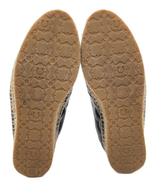 Salvatore Ferragamo（サルヴァトーレ フェラガモ）Salvatore Ferragamo (サルヴァトーレ フェラガモ) ガンチーニエスパドリーユ ブラック サイズ:7 1/2の古着・服飾アイテム