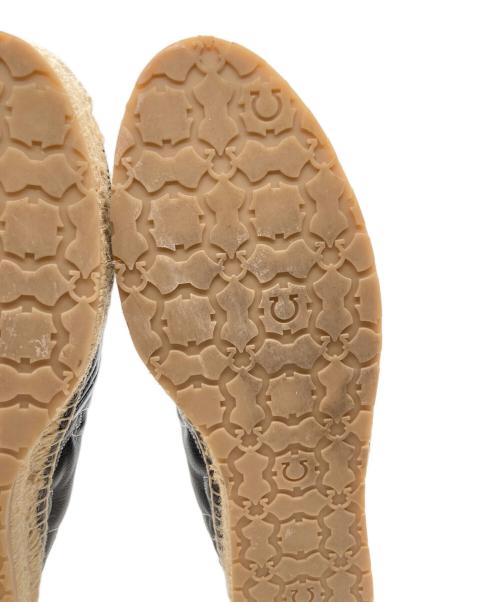 Salvatore Ferragamo（サルヴァトーレ フェラガモ）Salvatore Ferragamo (サルヴァトーレ フェラガモ) ガンチーニエスパドリーユ ブラック サイズ:7 1/2の古着・服飾アイテム