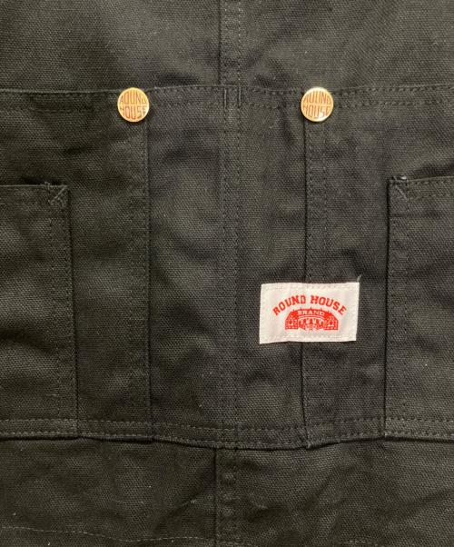 round house（ラウンドハウス）round house (ラウンドハウス) オーバーオール ブラック サイズ:W38の古着・服飾アイテム