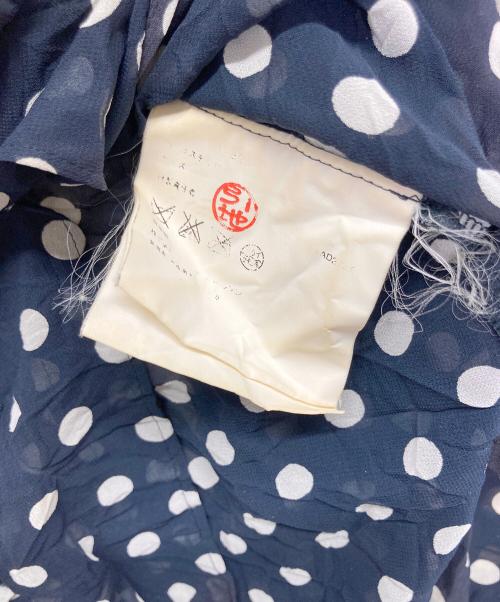 ROBE DE CHAMBRE COMME DES GARCONS（ローブドシャンブル コムデギャルソン）ROBE DE CHAMBRE COMME DES GARCONS (ローブドシャンブル コムデギャルソン) シアースリルドットシャツ ネイビー サイズ:記載なしの古着・服飾アイテム