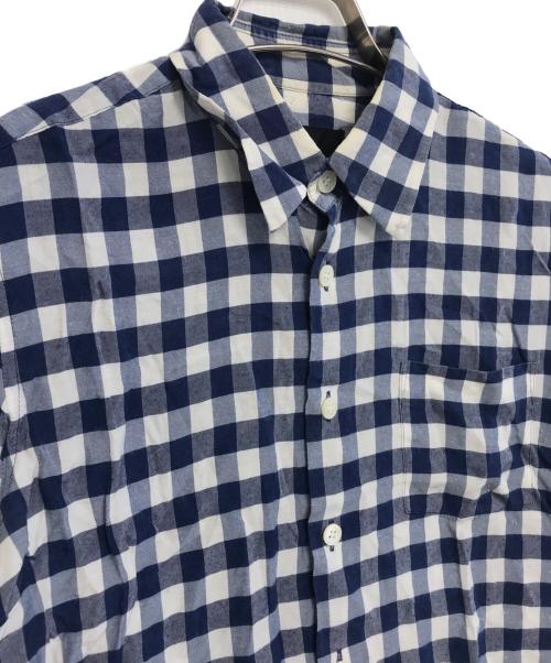tricot COMME des GARCONS（トリココムデギャルソン）tricot COMME des GARCONS (トリココムデギャルソン) 00'sクロップドチェックシャツ ブルー サイズ:Mの古着・服飾アイテム