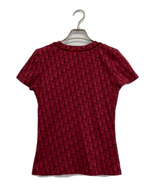 Christian Dior（クリスチャン ディオール）Christian Dior (クリスチャン ディオール) トロッター柄リボンカットソー ピンク サイズ:36の古着・服飾アイテム